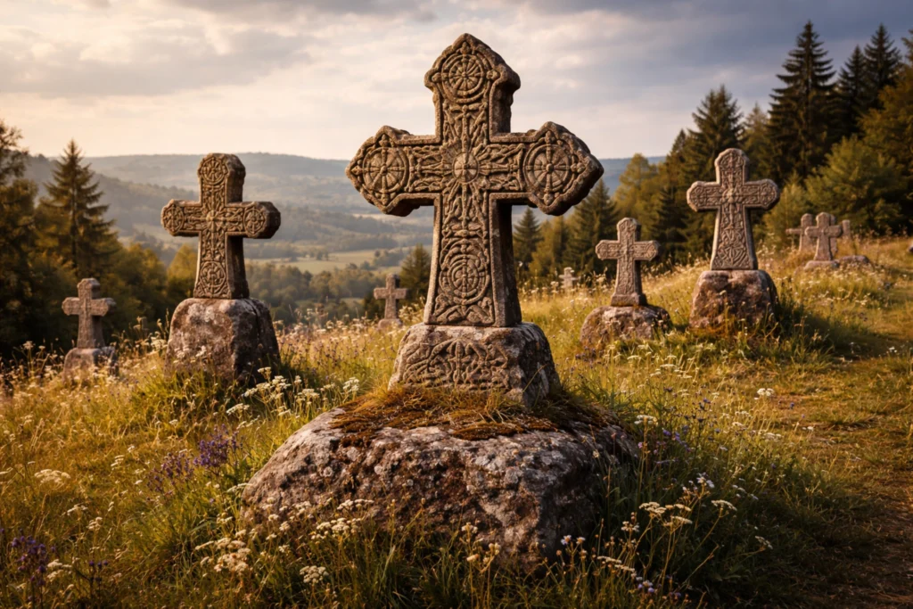 Старовинні українські хрести на могилах